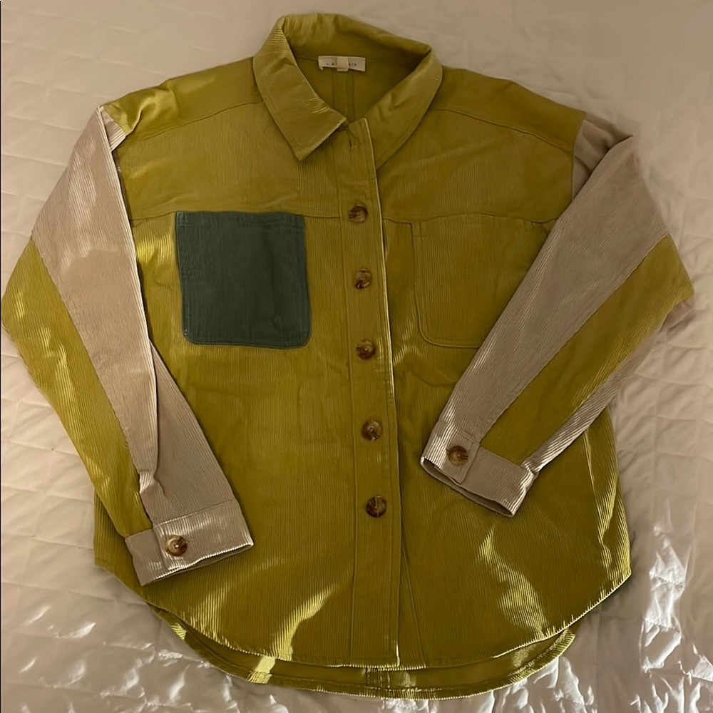 Colorblock Corduroy Jacket